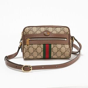 Gucci Shoulder Bag LINEA A Leather Brown